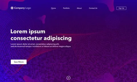 Abstract background website Landing Page. Template for websites, or apps. Mod 스톡 일러스트