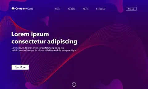Abstract background website Landing Page. Template for websites, or apps. Mod Stock Illustration