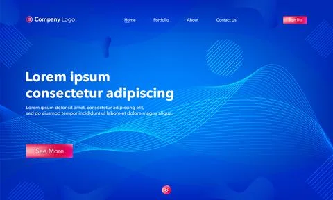 Abstract background website Landing Page. Template for websites, or apps. Mod 스톡 일러스트