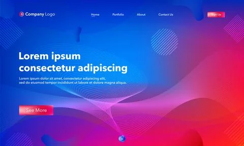 Abstract background website Landing Page. Template for websites, or apps. Mod 스톡 일러스트