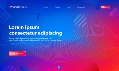 Abstract background website Landing Page. Template for websites, or apps. Mod Stock Illustration
