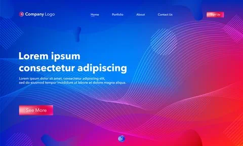 Abstract background website Landing Page. Template for websites, or apps. Mod Stock Illustration
