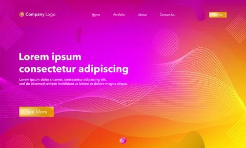 Abstract background website Landing Page. Template for websites, or apps. Mod イラスト素材