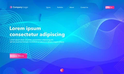 Abstract background website Landing Page. Template for websites, or apps. Mod Stock Illustration