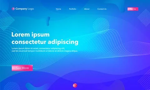 Abstract background website Landing Page. Template for websites, or apps. Mod イラスト素材