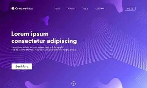 Abstract background website Landing Page. Template for websites, or apps. Mod Stock Illustration
