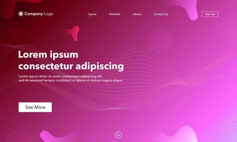 Abstract background website Landing Page. Template for websites, or apps. Mod Stock Illustration