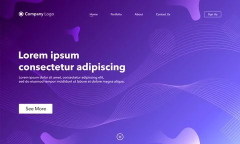 Abstract background website Landing Page. Template for websites, or apps. Mod イラスト素材