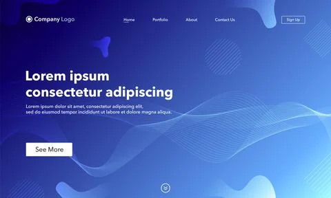 Abstract background website Landing Page. Template for websites, or apps. Mod 스톡 일러스트