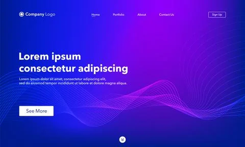 Abstract background website Landing Page. Template for websites, or apps. Mod 스톡 일러스트