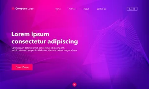Abstract background website Landing Page. Template for websites, or apps. Mod Stock Illustration