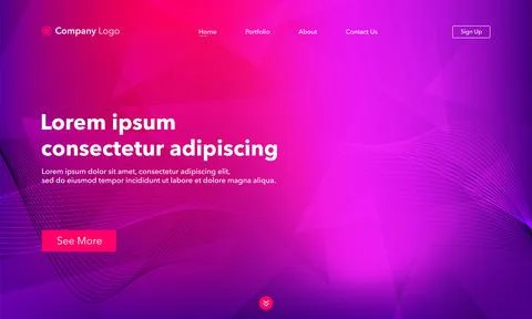 Abstract background website Landing Page. Template for websites, or apps. Mod Stock Illustration