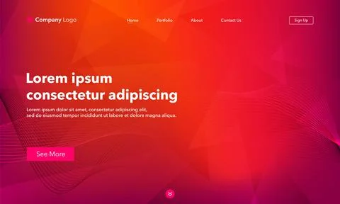 Abstract background website Landing Page. Template for websites, or apps. Mod Stock Illustration