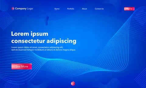 Abstract background website Landing Page. Template for websites, or apps. Mod 스톡 일러스트