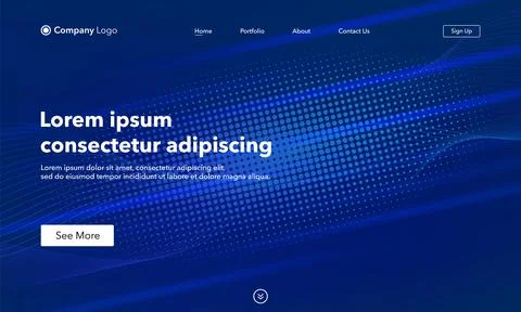 Abstract background website Landing Page. Template for websites, or apps. Mod Stock Illustration