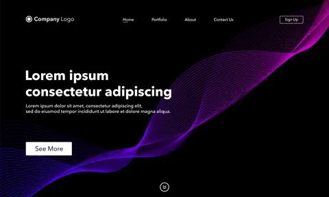 Abstract background website Landing Page. Template for websites, or apps. Mod Stock Illustration