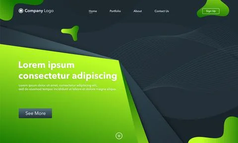 Abstract background website Landing Page. Template for websites, or apps. Mod Stock Illustration