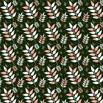 Abstract background with wheat spikes patterns Stock Illustration