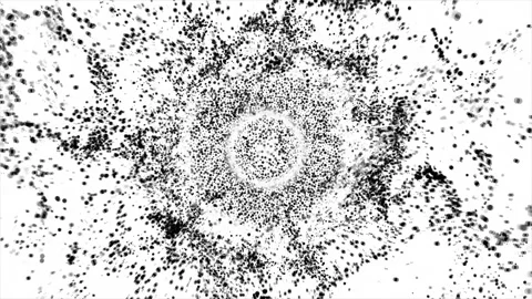 Abstract Background White And Black Bubbling Circles  1 Stock Footage 254026321
