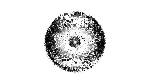 Abstract Background White And Black Bubbling Circles  8 Stock-Footage 254158393