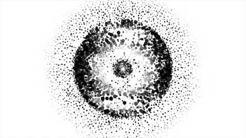 Abstract Background White And Black Bubbling Circles  12 Video stock 254185139