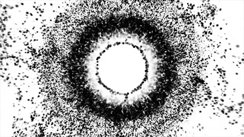 Abstract Background White And Black Bubbling Circles  2 Stock Footage 254230190
