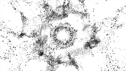 Abstract Background White And Black Bubbling Circles  3 Stock Footage 254237348