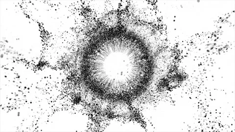 Abstract Background White And Black Bubbling Circles  4 Stock Footage 254248756