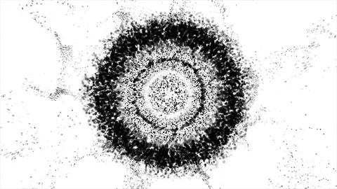 Abstract Background White And Black Bubbling Circles  14 Stock Footage 254264185