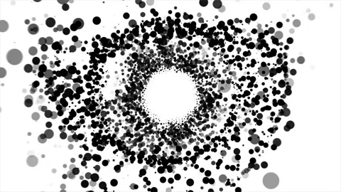 Abstract Background White And Black Bubbling Circles  16 Stock Footage 254290582