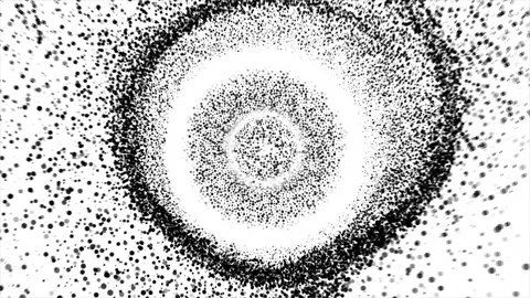 Abstract Background White And Black Bubbling Circles  23 Video stock 254297925