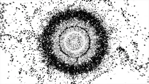 Abstract Background White And Black Bubbling Circles  26 Video stock 254343692