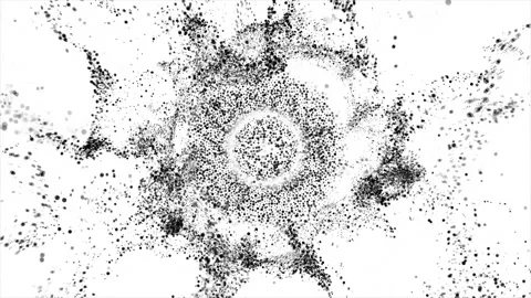 Abstract Background White And Black Bubbling Circles 5 Stock-Footage 254403077