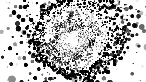 Abstract Background White And Black Bubbling Circles 6 Video stock 254405529