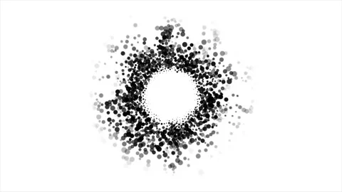 Abstract Background White And Black Bubbling Circles 7 Stock Footage 254570633