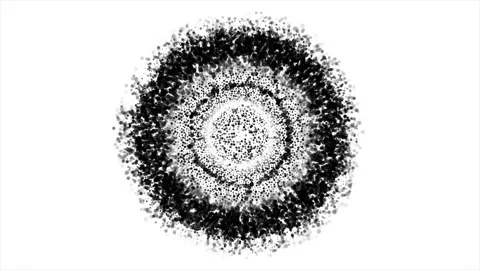 Abstract Background White And Black Bubbling Circles 10 Stock Footage 254583582