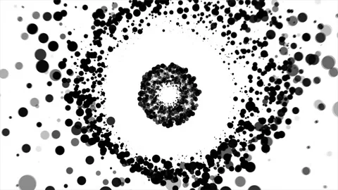 Abstract Background White And Black Bubbling Circles 11 Video stock 254590763
