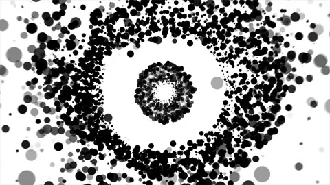 Abstract Background White And Black Bubbling Circles 19 Stock Footage 254795042