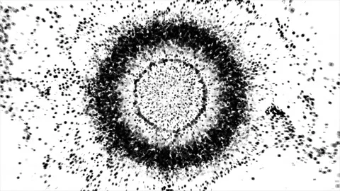 Abstract Background White And Black Bubbling Circles 20 Stock-Footage 254810325