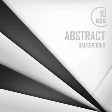 Abstract background of white and black origami paper. Vector illustration Stock Illustration
