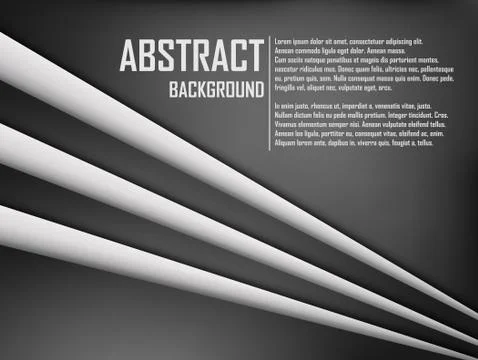 Abstract background of white and black origami paper. Vector illustration Stock Illustration