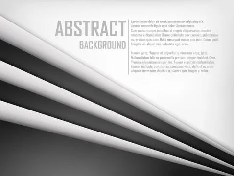 Abstract background of white and black origami paper. Vector illustration Stock Illustration