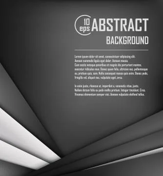 Abstract background of white and black origami paper. Vector illustration Illustrazione stock