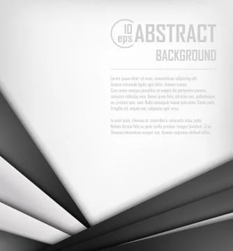 Abstract background of white and black origami paper. Vector illustration Stock Illustration