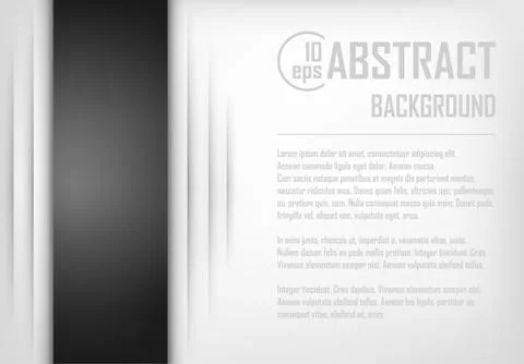 Abstract background of white and black origami paper. Vector illustration Illustrazione stock