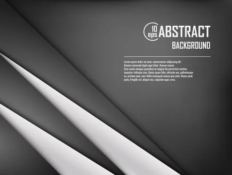 Abstract background of white and black origami paper. Vector illustration Stock Illustration