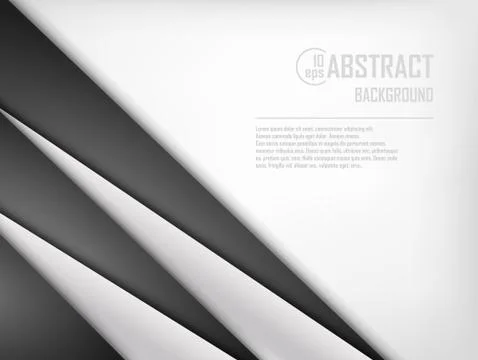 Abstract background of white and black origami paper. Vector illustration Stock Illustration