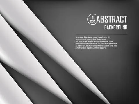 Abstract background of white and black origami paper. Vector illustration Stock Illustration