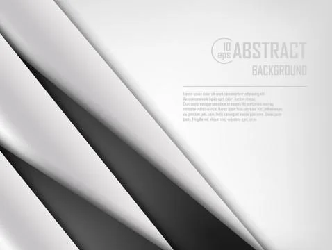 Abstract background of white and black origami paper. Vector illustration Stock Illustration
