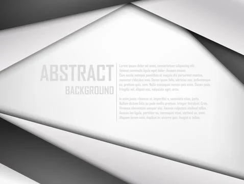 Abstract background of white and black origami paper. Vector illustration Stock Illustration
